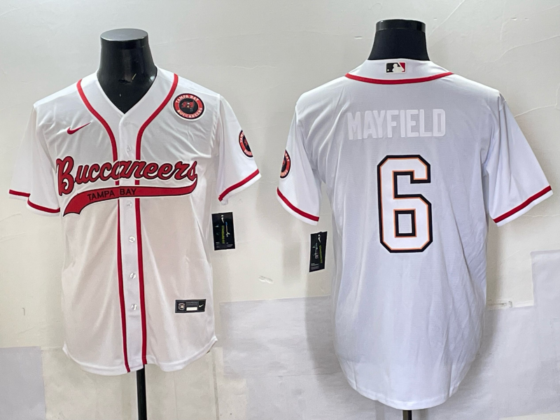 Men Tampa Bay Buccaneers #6 Mayfield white 2025 Nike NFL JERSEY 008->tampa bay buccaneers->NFL Jersey